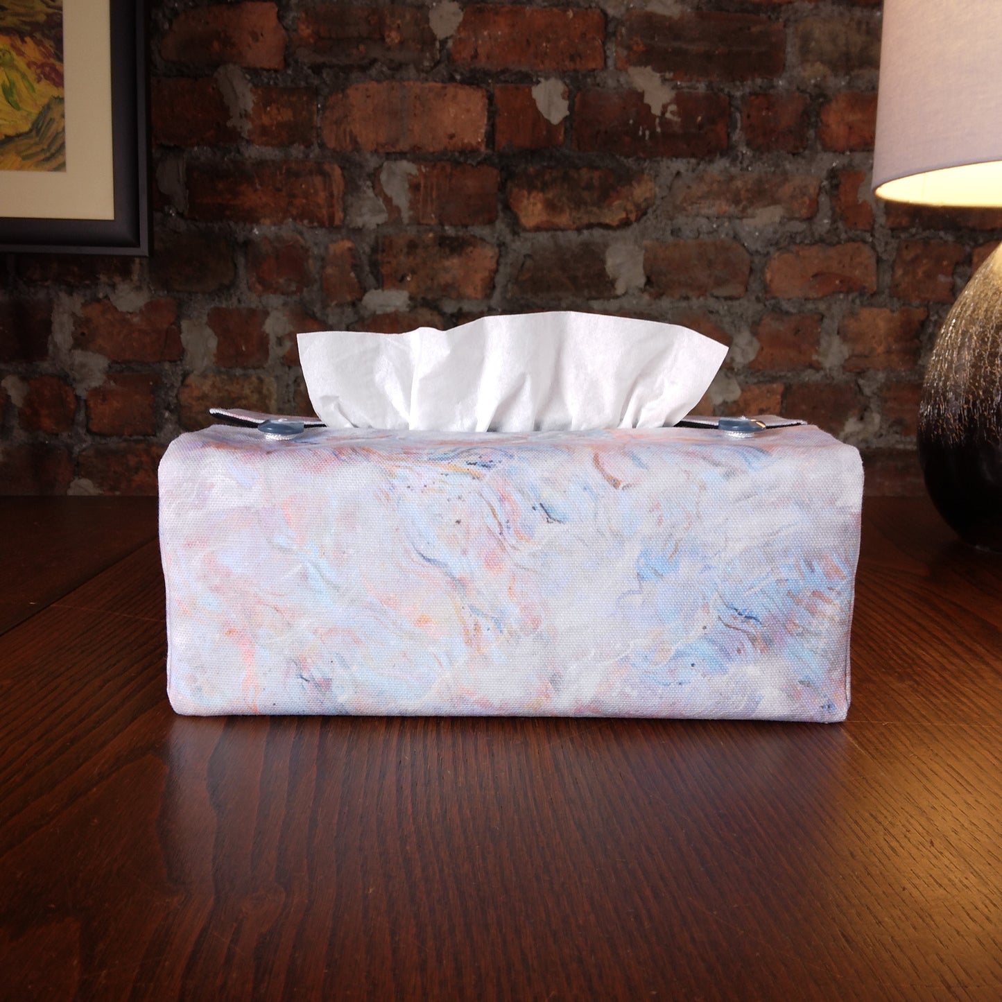 Rectangular Fabric Tissue Box Cover - Pastel Nebula Print