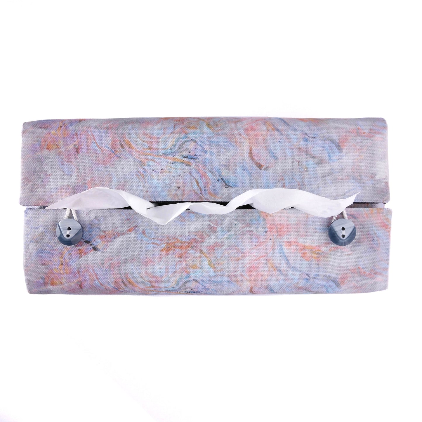 Rectangular Fabric Tissue Box Cover - Pastel Nebula Print