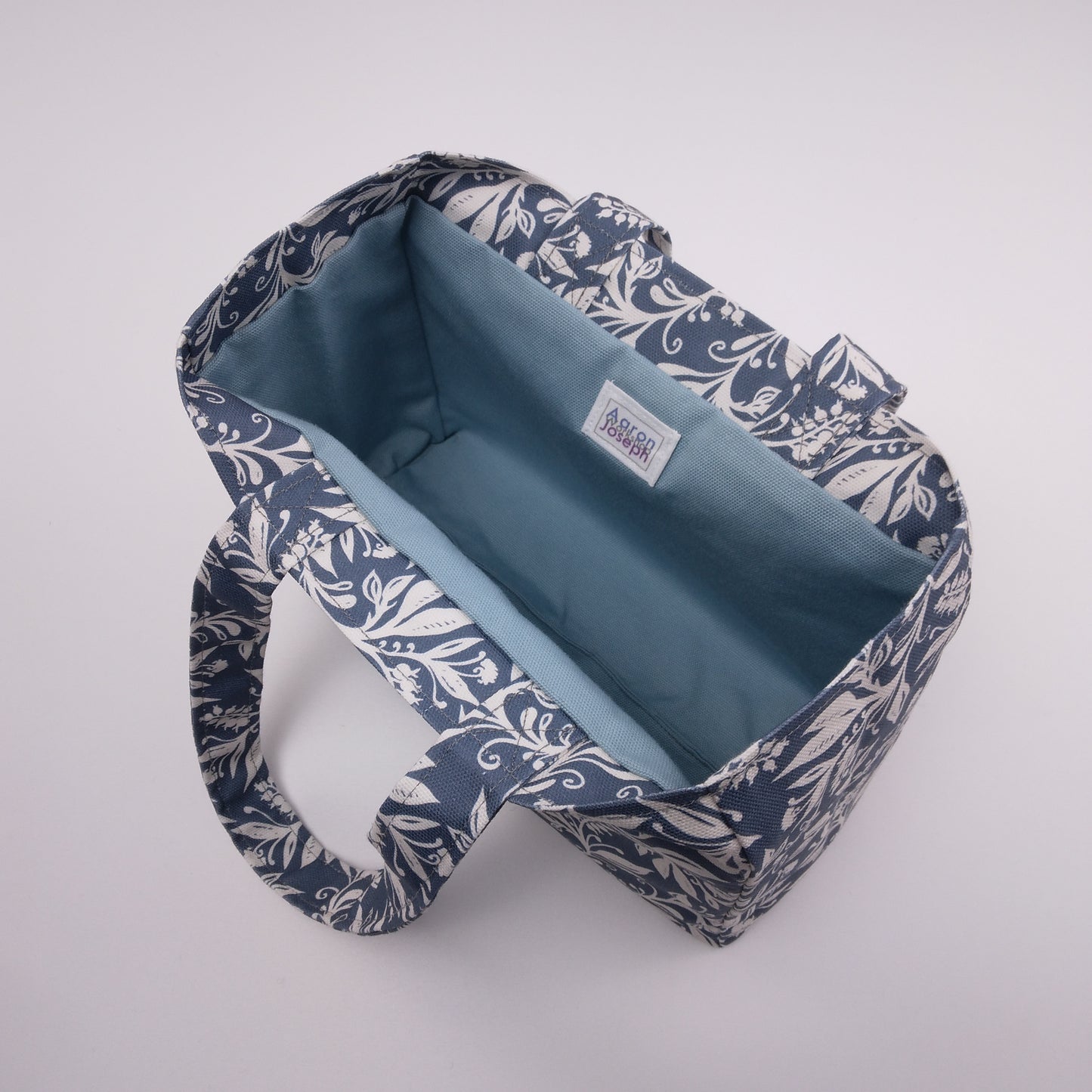 Mini Tote Bag - Wildflowers on Dark Blue