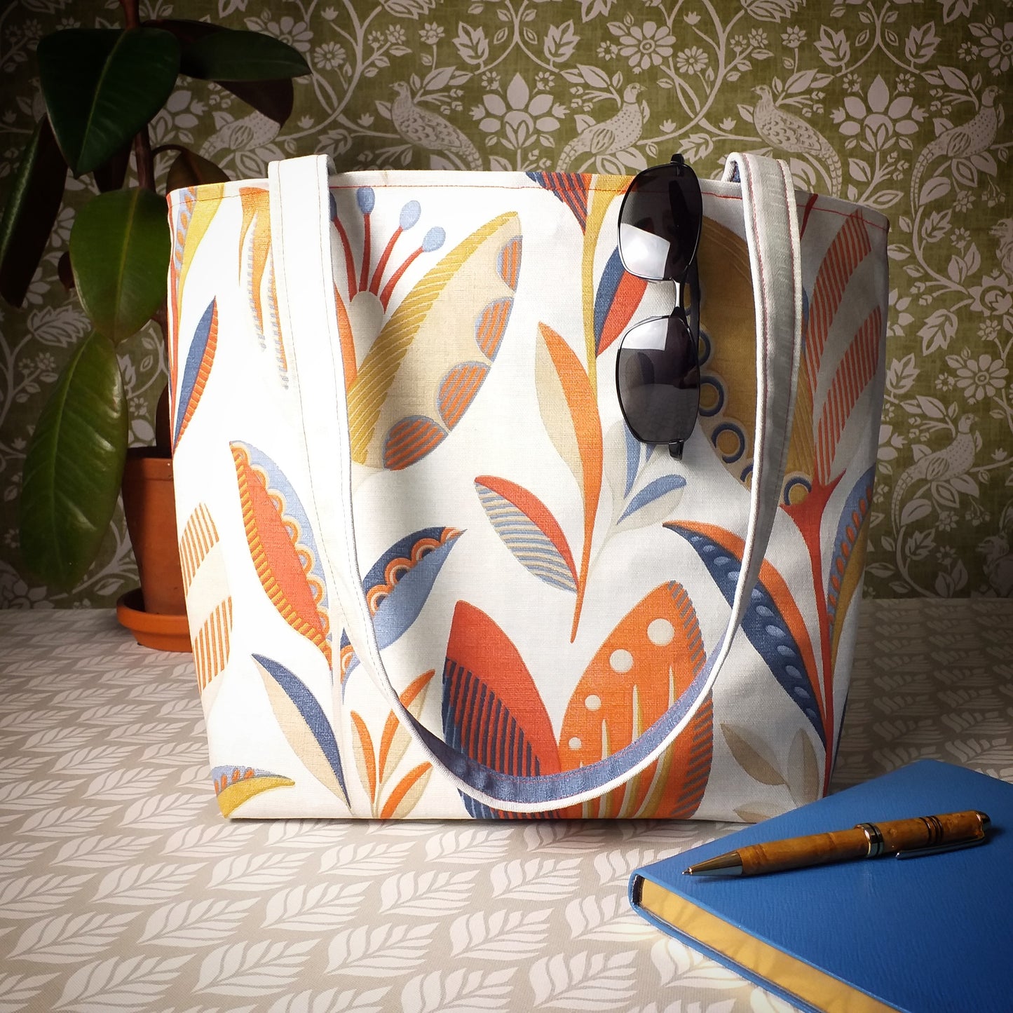 Deluxe Tote Bag - Orange Tulips