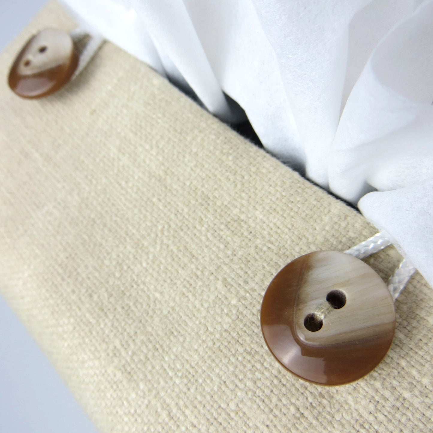 Cube Fabric Tissue Box Cover - Two Tone Sand and Orange