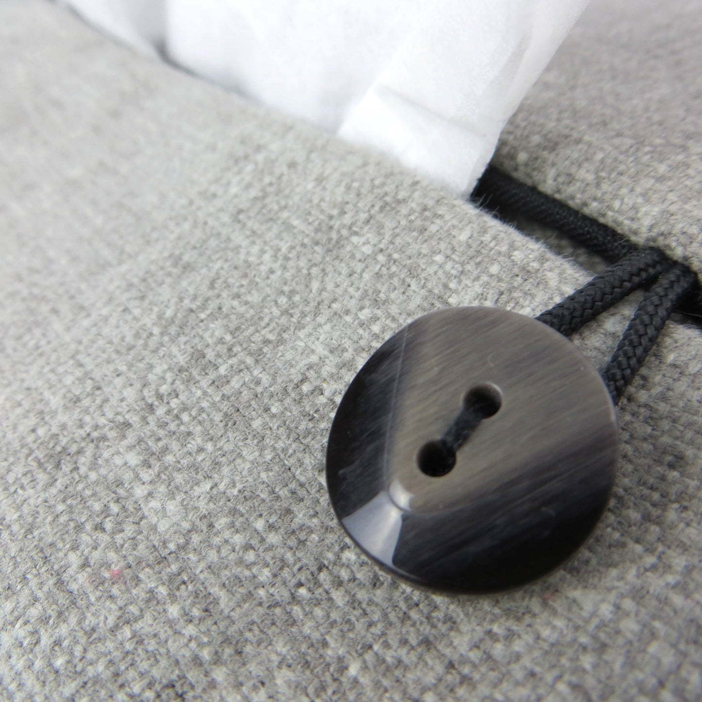 Rectangular Fabric Tissue Box Cover - Two Tone Taupe and Burgundy