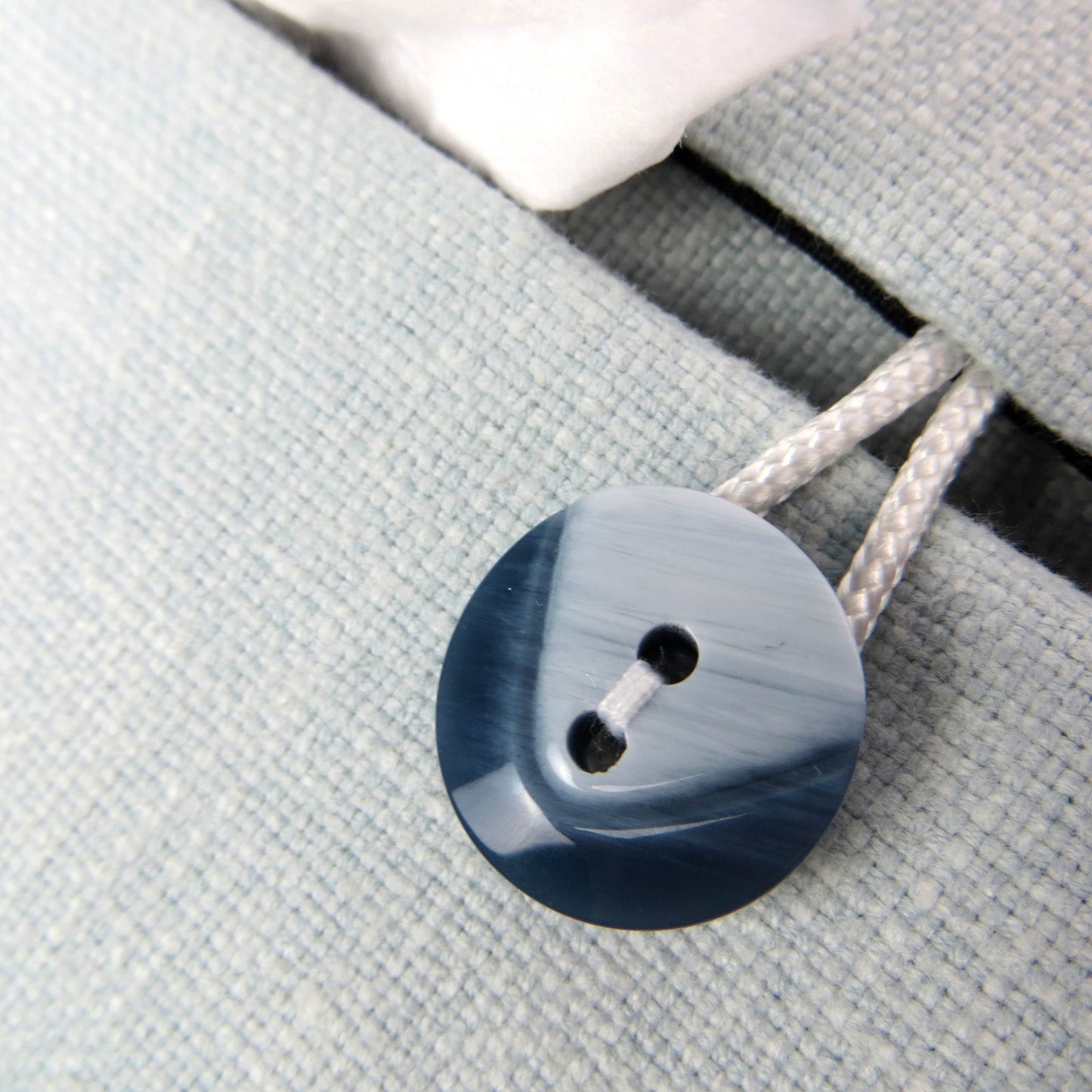 Rectangular Fabric Tissue Box Cover - Two Tone Blue