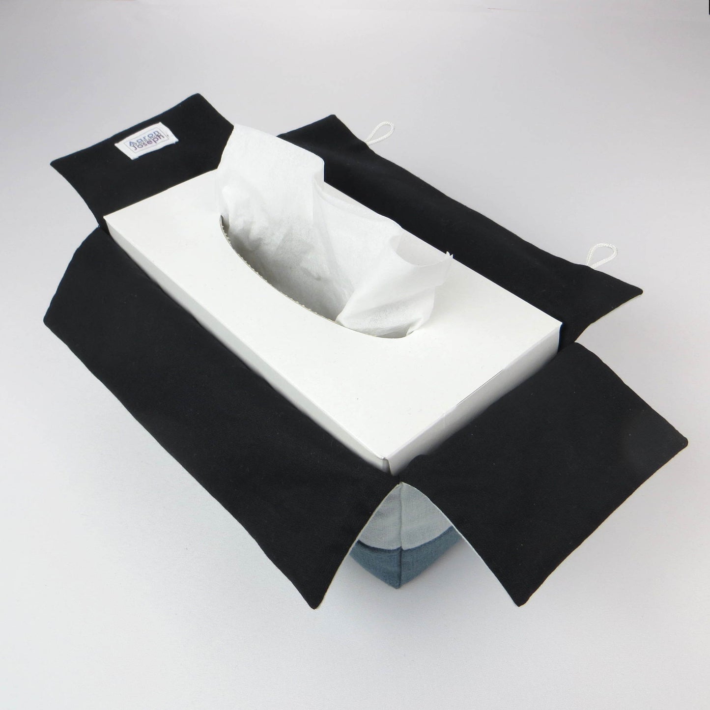 Rectangular Fabric Tissue Box Cover - Two Tone Blue