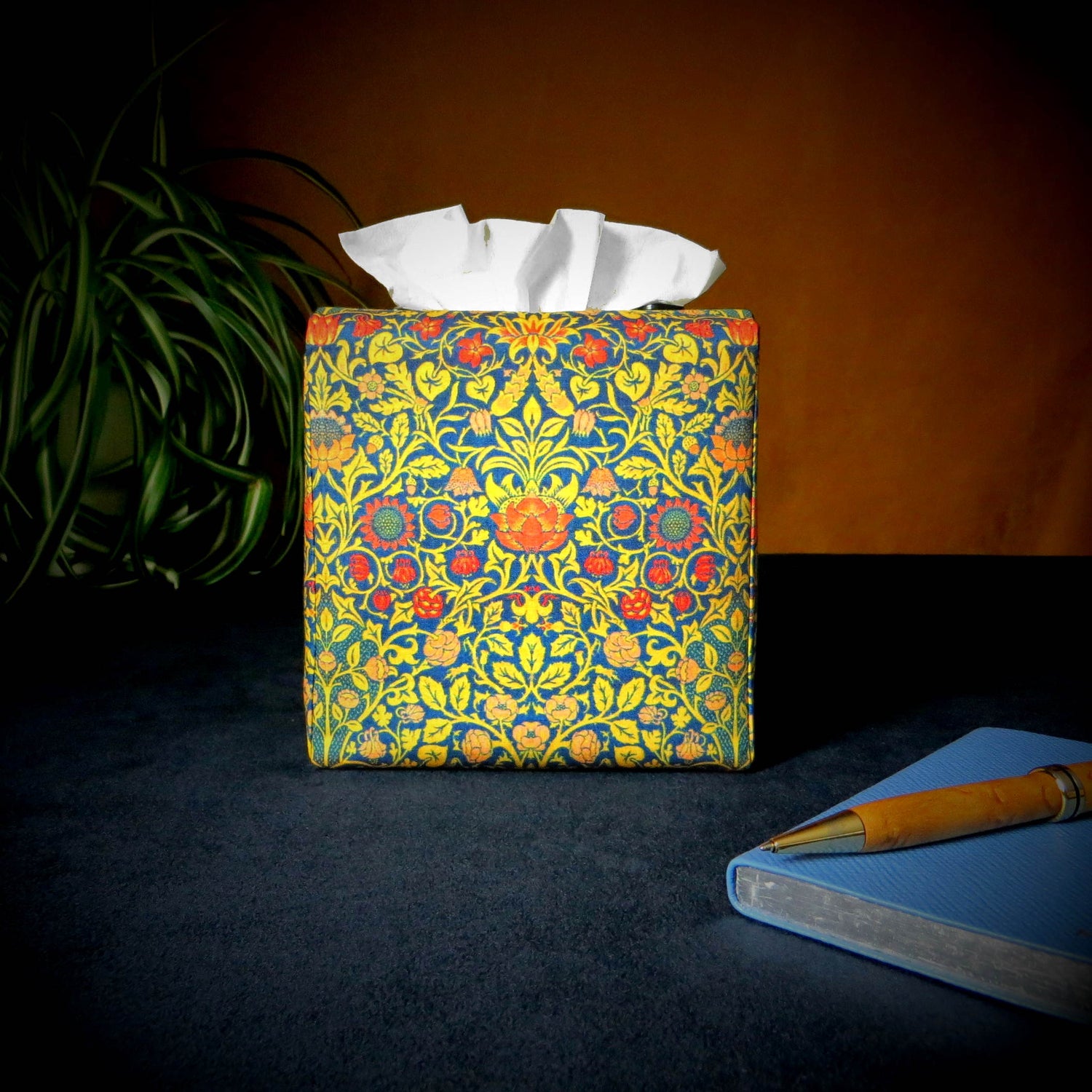 Fabric square tissue box cover