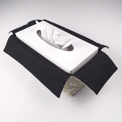 Rectangular Fabric Tissue Box Cover - Ash Leaves Oatmeal