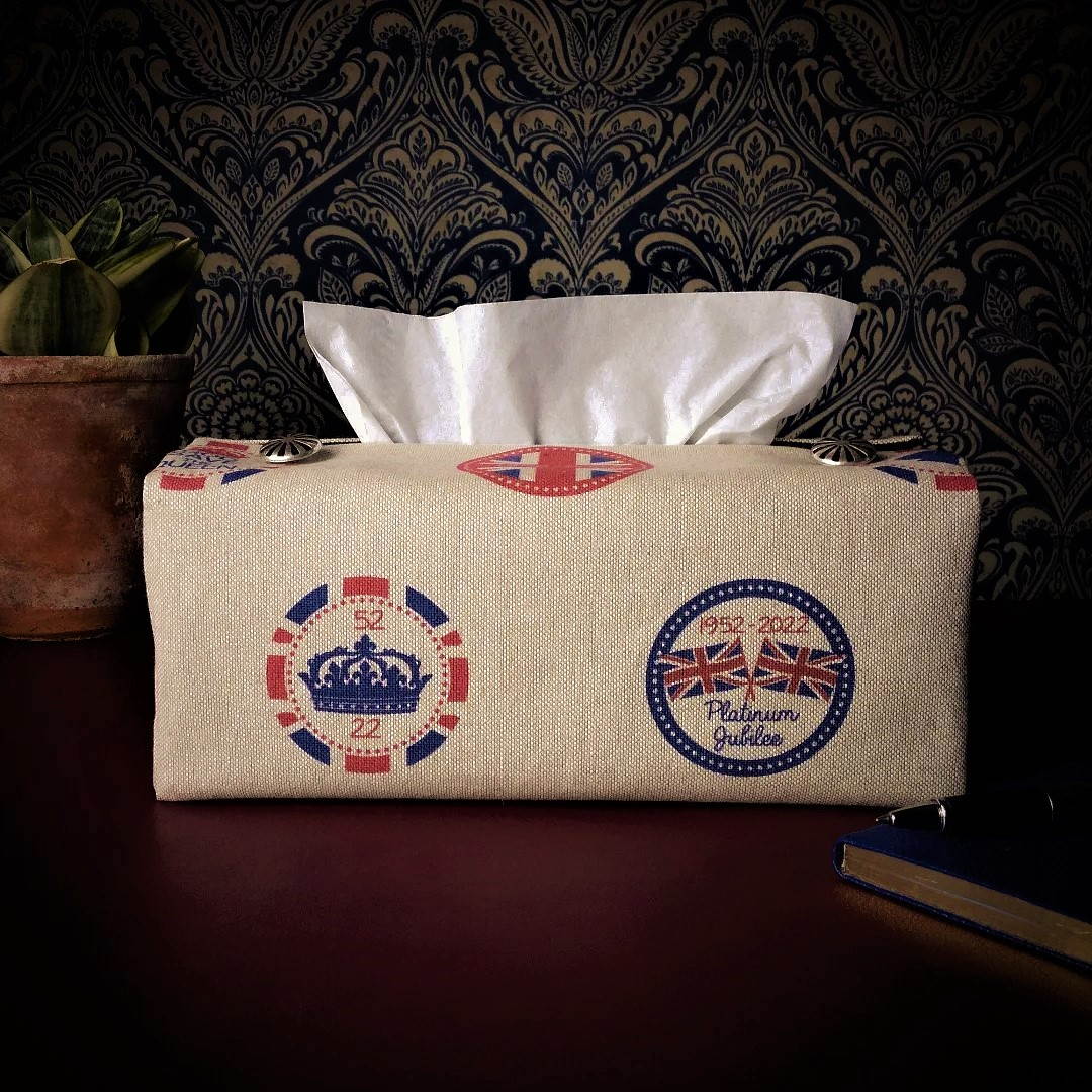 Rectangular tissue box cover