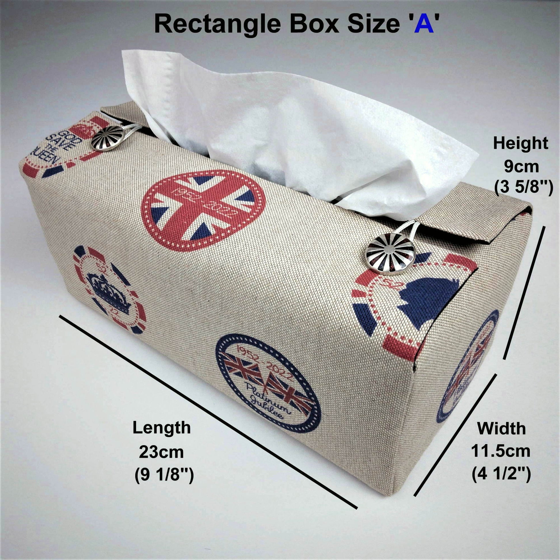 Rectangular tissue box cover