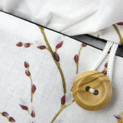 Rectangular Fabric Tissue Box Cover - Robins