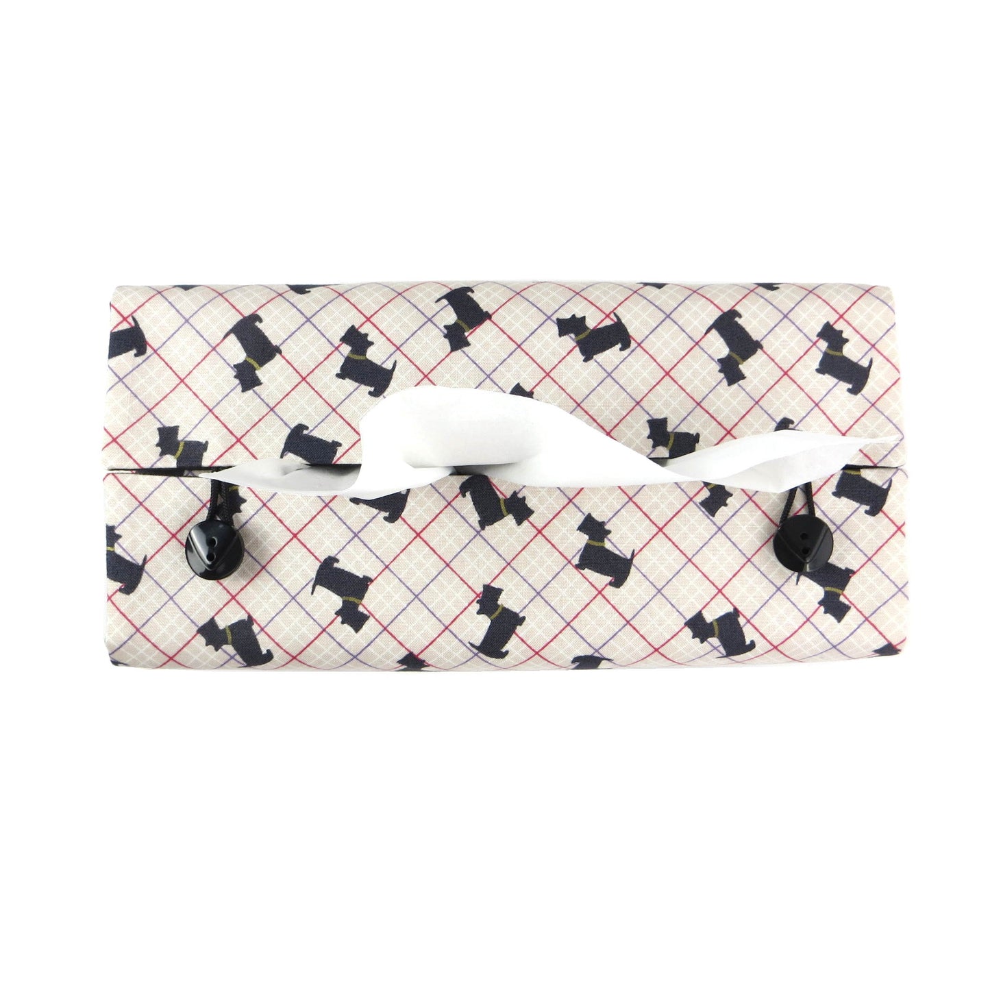 Rectangular Fabric Tissue Box Cover - Scottie Dogs