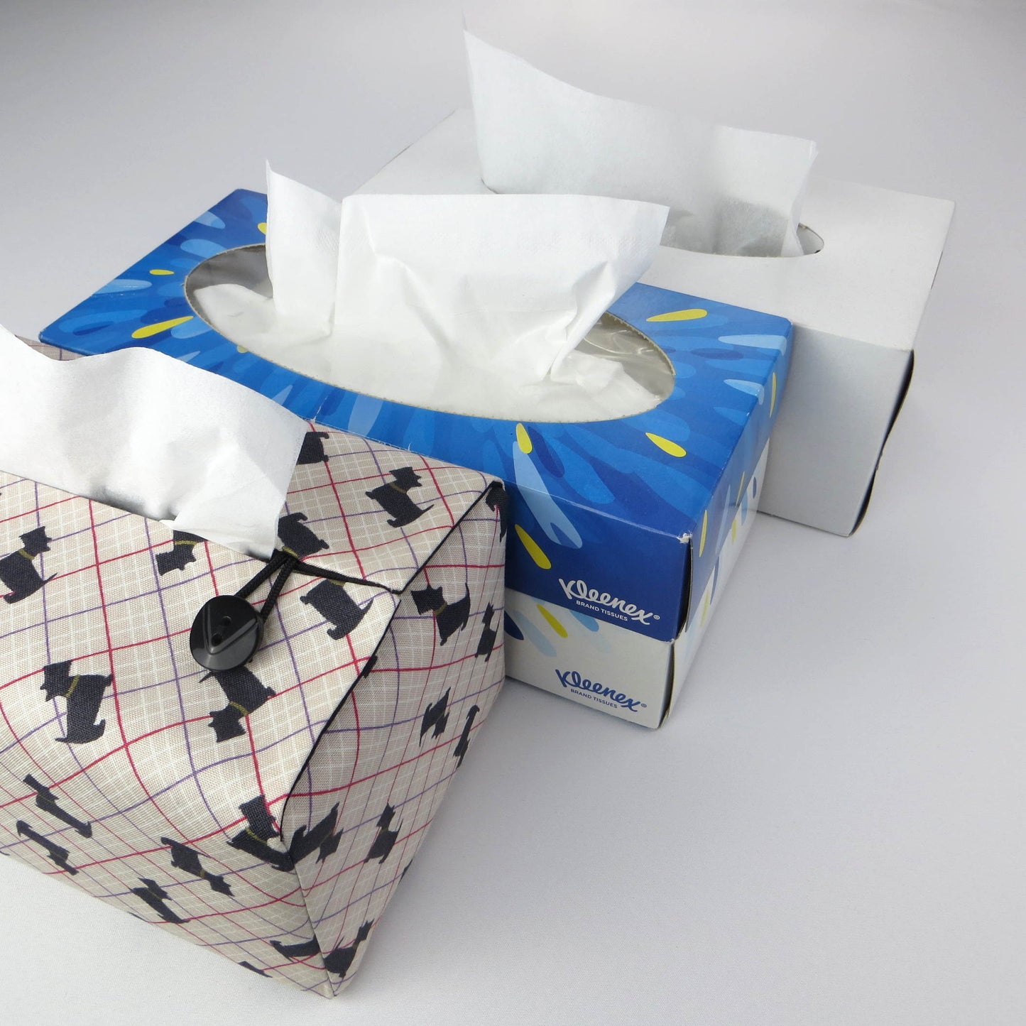 Rectangular Fabric Tissue Box Cover - Scottie Dogs